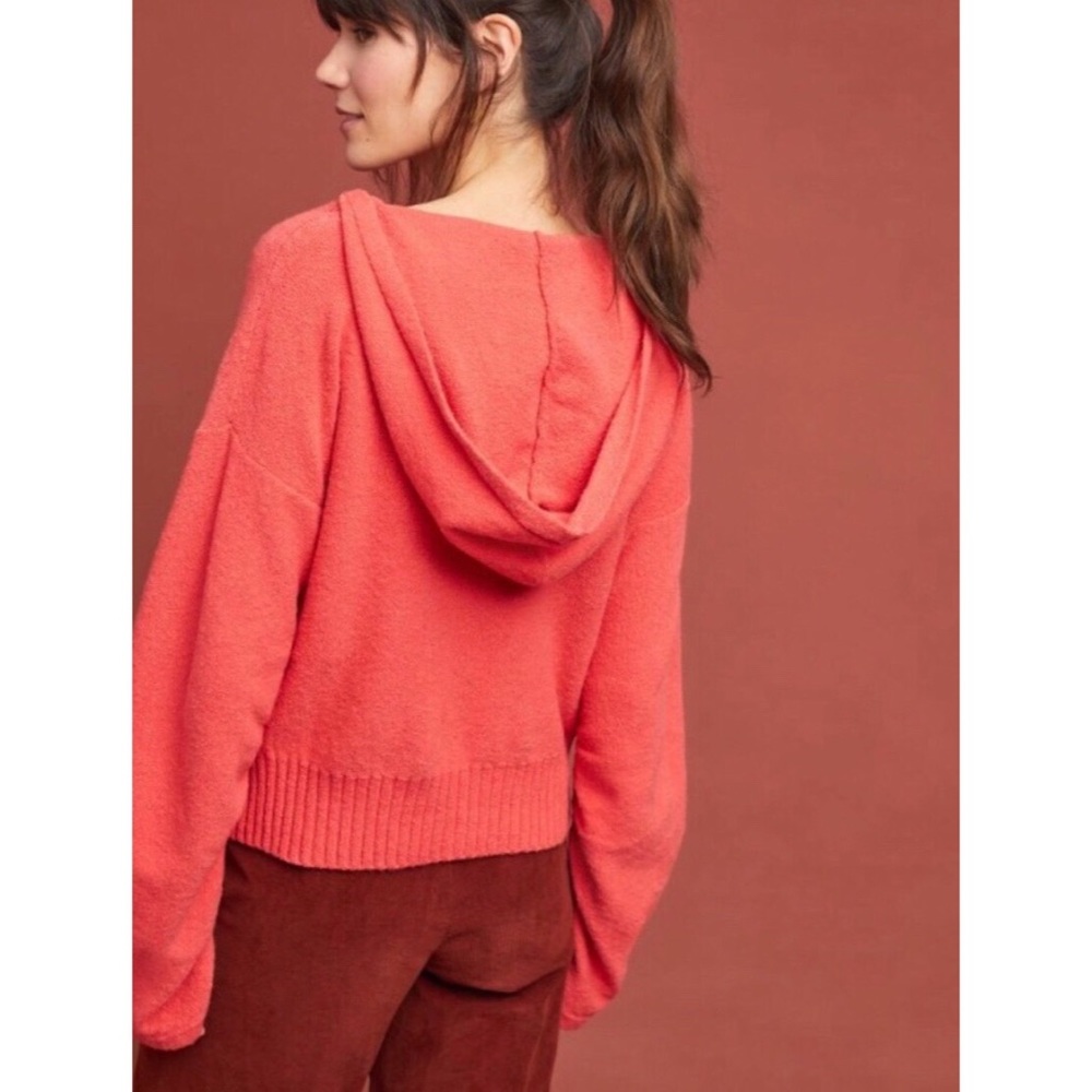 NWT Anthropologie Pink Zurich Hooded Sweater - Picture 2 of 8